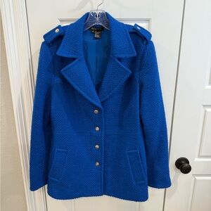 Etcetera Royal Blue Pea Coat